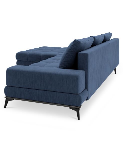 Canapé d'angle gauche convertible avec coffre de rangement deneb 5 places bleu - 315x212x87cm
