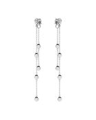 Duo-Ohrringe aus Rhodiumsilber und Zirkonia