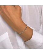 Bracelet en Argent rhodié & Zircone