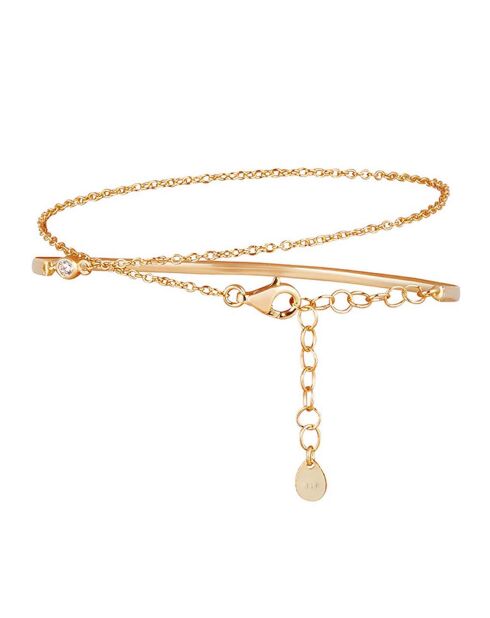 Bracelet Duo en Argent plaqué Or Rose