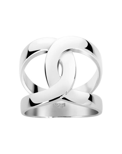 Verschlungener Ring aus Rhodiumsilber