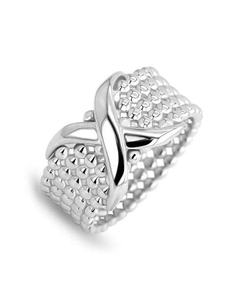 X-Ring aus Rhodiumsilber