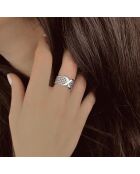 X-Ring aus Rhodiumsilber