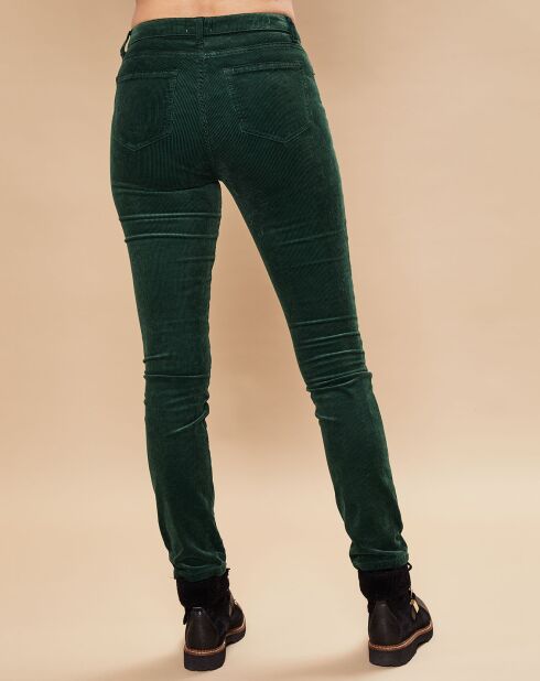 Pantalon en Velours côtelé Poulain vert sapin