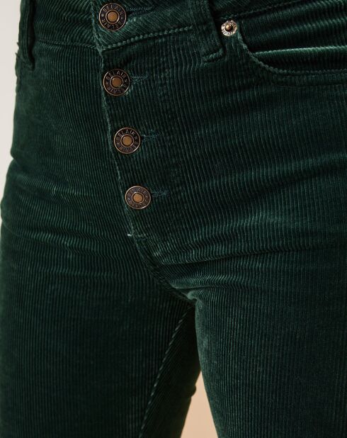 Pantalon en Velours côtelé Poulain vert sapin