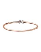 Armband aus rosévergoldetem Silber und Zirkonia