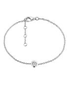 Bracelet en Argent rhodié & Diamant 0.035 ct