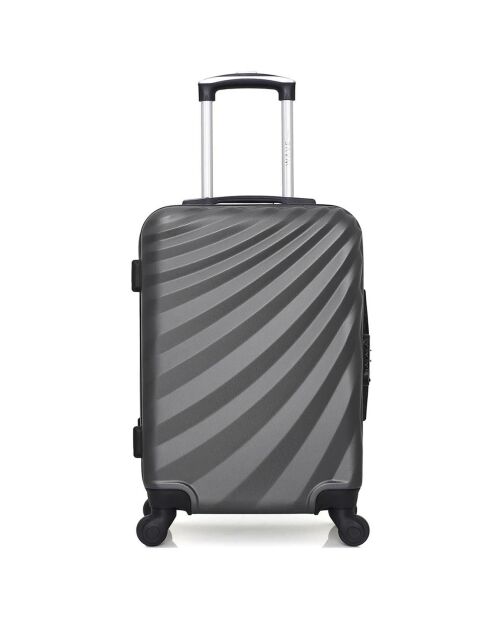 Valise Moyen Séjour 4 roues simples Danube 65 cm gris foncé