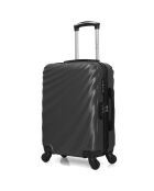 Valise Moyen Séjour 4 roues simples Danube 65 cm gris foncé