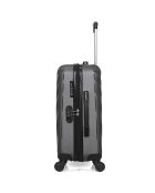 Valise Moyen Séjour 4 roues simples Danube 65 cm gris foncé