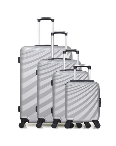 4 Valises 4 roues Danube 30/55/65/75 cm dont Valise enfant grises
