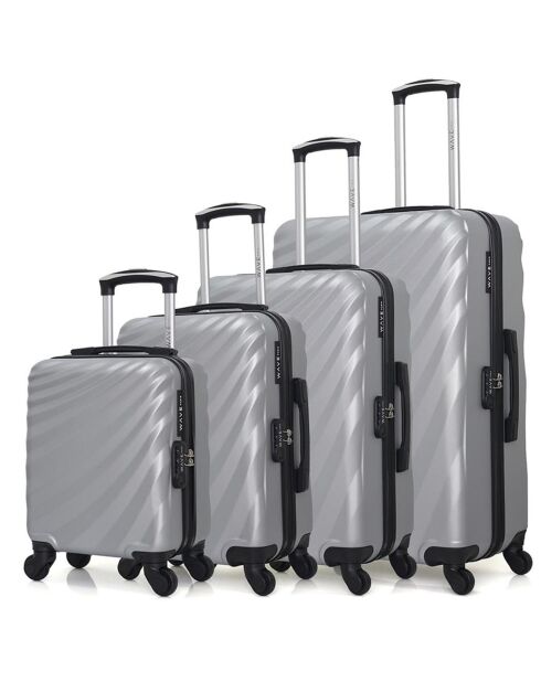 4 Valises 4 roues Danube 30/55/65/75 cm dont Valise enfant grises