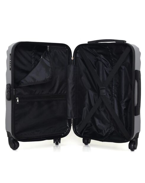 Valise Cabine 4 roues simples Danube 55 cm grise