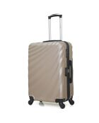 Valise Cabine 4 roues simples Danube 55 cm beige