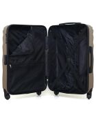 Valise Cabine 4 roues simples Danube 55 cm beige