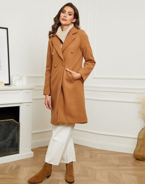 Manteau mi-long Fanny camel