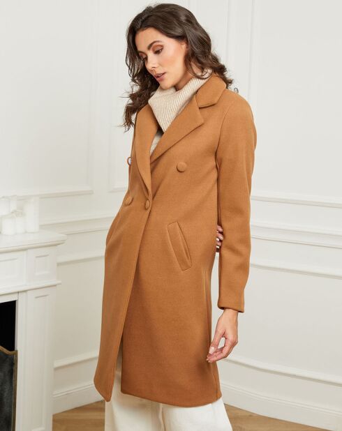 Manteau mi-long Fanny camel