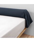 Taie de traversin  Gaze de Coton Gaïa bleu foncé - 85x185 cm