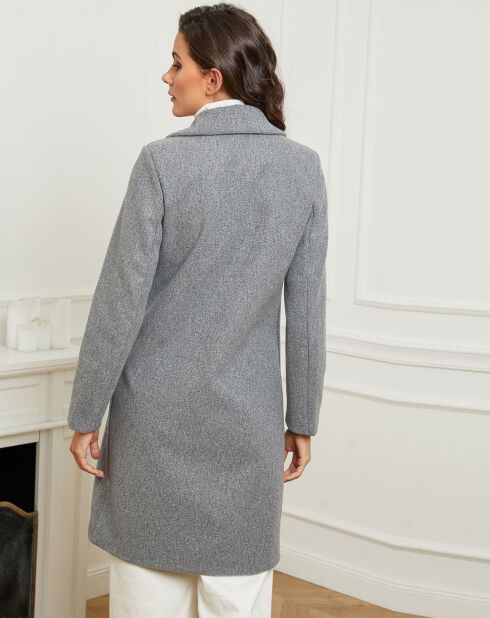 Manteau mi-long Fanny gris