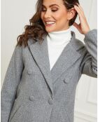 Manteau mi-long Fanny gris