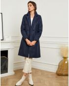 Manteau mi-long Fanny marine