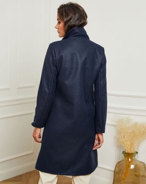 Manteau mi-long Fanny marine