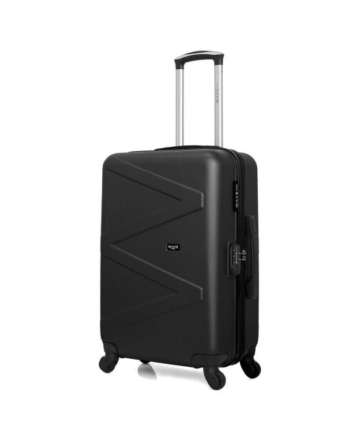 3 Valises 4 roues Amazone 30/55/65/75 cm & Vanity noires