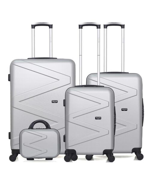3 Valises 4 roues Amazone 30/55/65/75 cm & Vanity grises