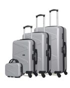 3 Valises 4 roues Amazone 30/55/65/75 cm & Vanity grises