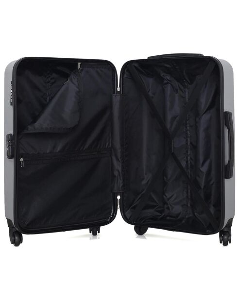 3 Valises 4 roues Amazone 30/55/65/75 cm & Vanity grises