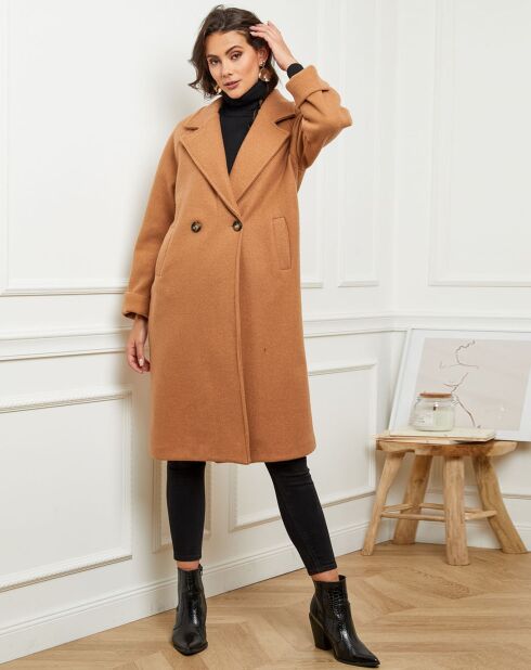 Manteau long Gaëlle camel
