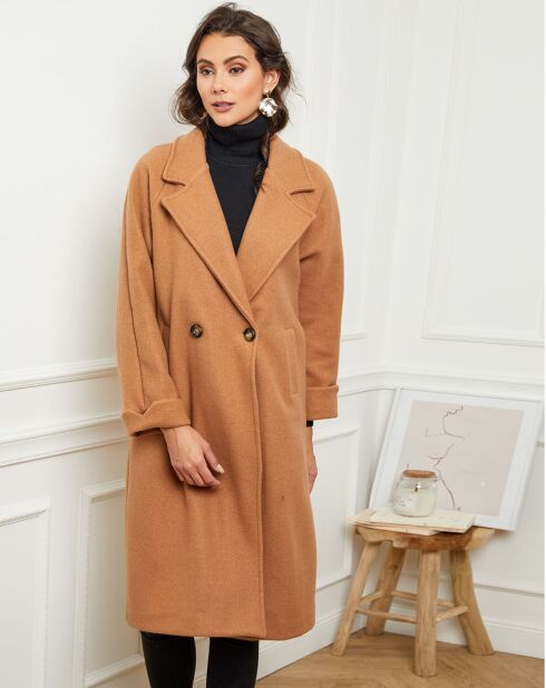 Manteau long Gaëlle camel