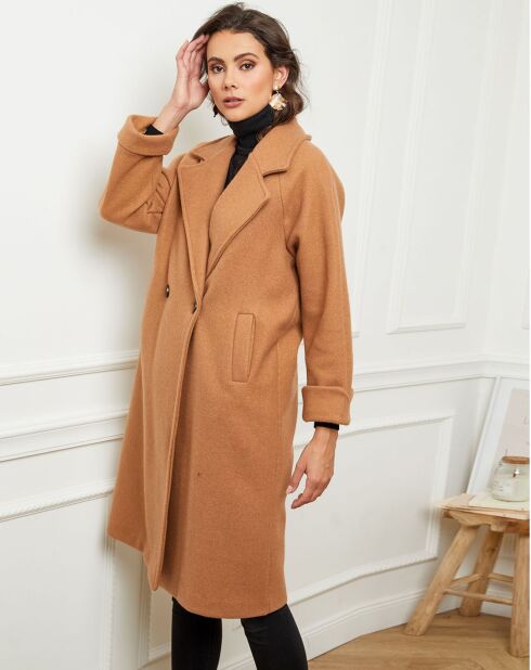 Manteau long Gaëlle camel