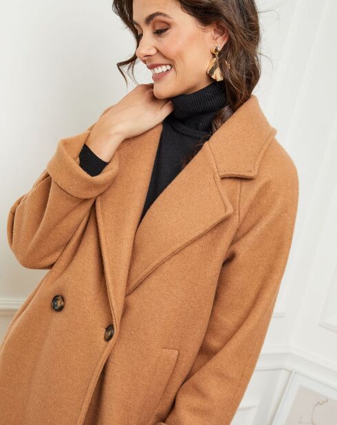 Manteau long Gaëlle camel