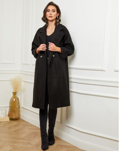 Manteau long Gaëlle noir
