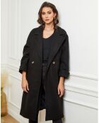 Manteau long Gaëlle noir