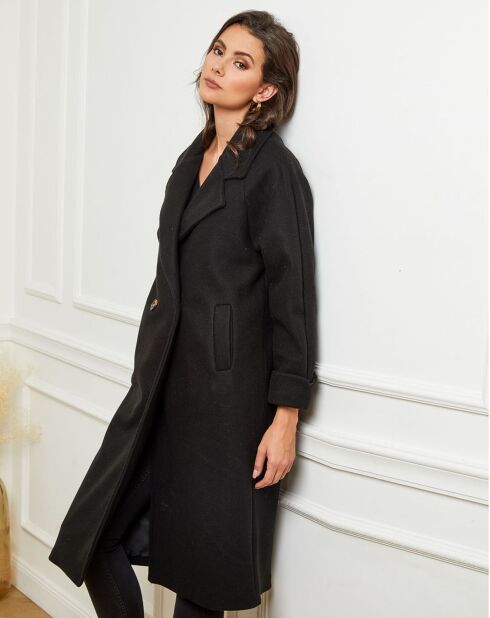 Manteau long Gaëlle noir