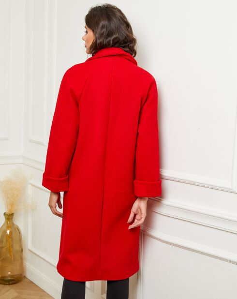 Manteau long Gaëlle rouge