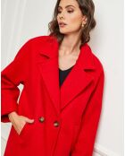 Manteau long Gaëlle rouge