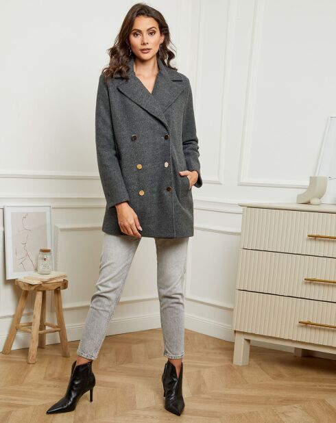 Manteau court Angela anthracite