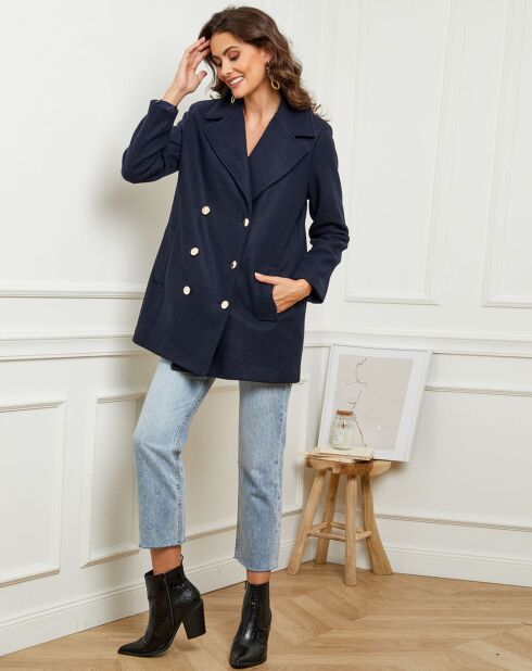Manteau court Angela marine