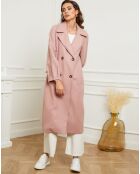 Manteau long Anne rose