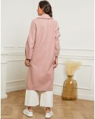 Manteau long Anne rose