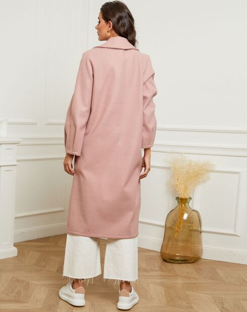 Manteau long Anne rose