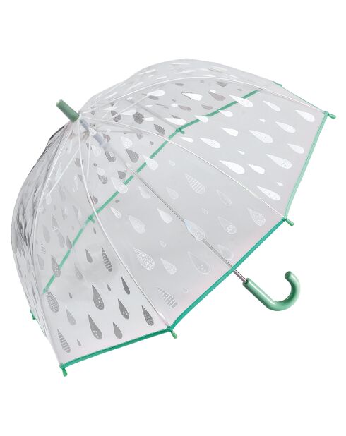 Parapluie pour enfant - Ouverture manuelle transparent/vert