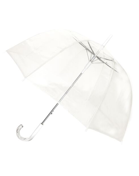 Parapluie cloche - Ouverture automatique transparent/blanc
