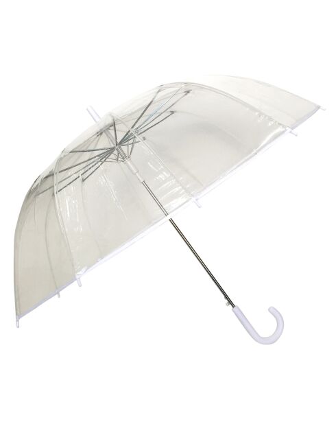 Parapluie cloche - Ouverture automatique transparent/blanc