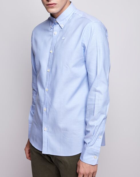 Chemise regular Oxford unie bleu clair