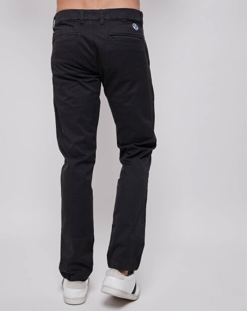 Pantalon chino slim Gabard gris foncé