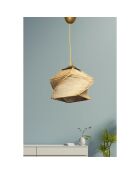 Suspension Stylo beige - 20x20x16 cm